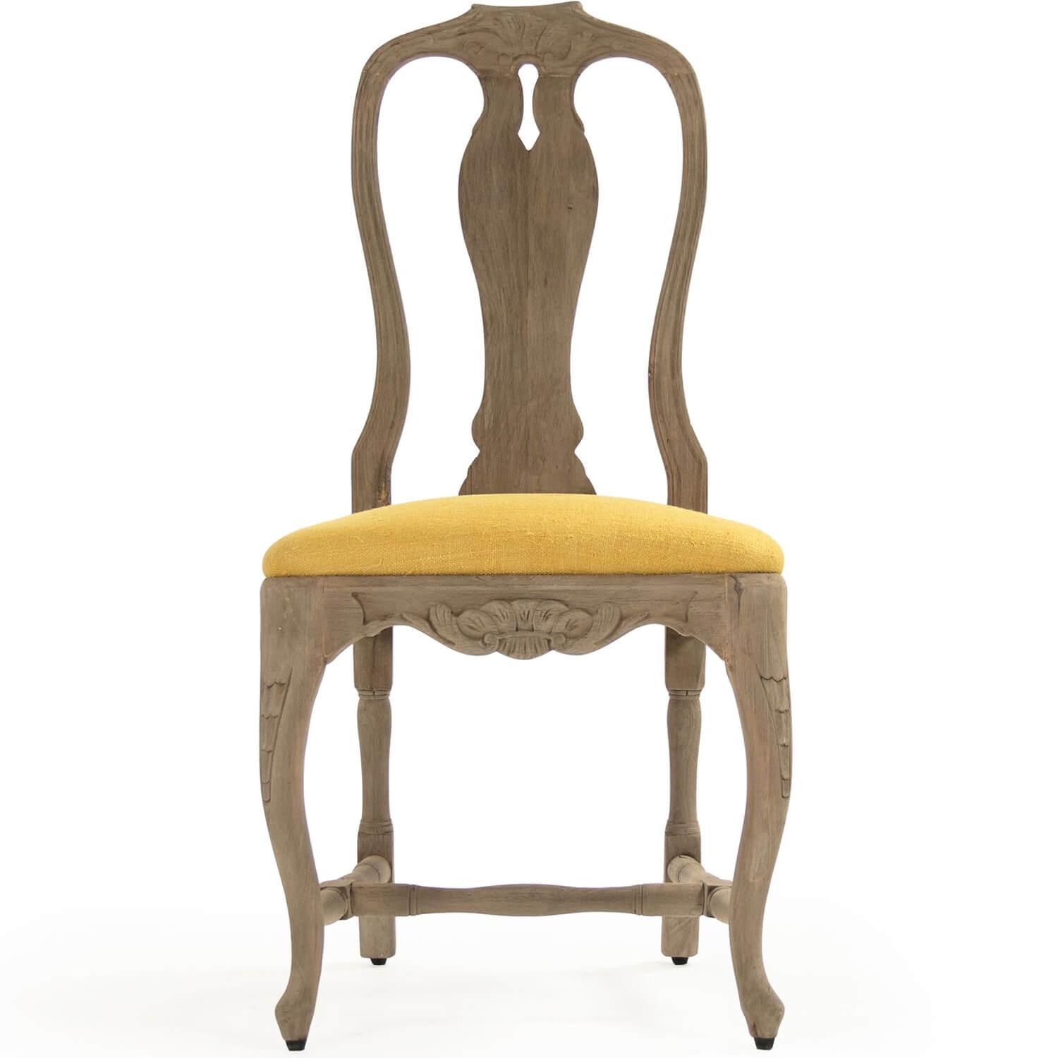 French Provence Yellow Seat Side Chairs - Belle Escape