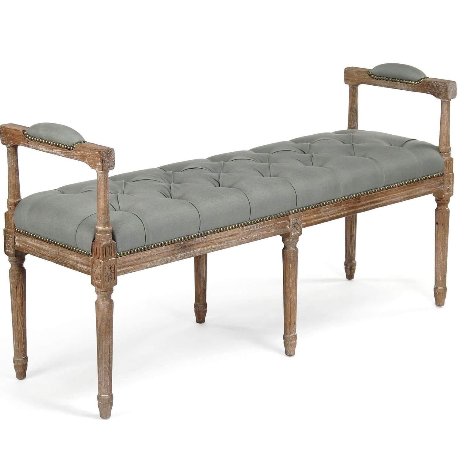 French Sage Blue Bench - Belle Escape