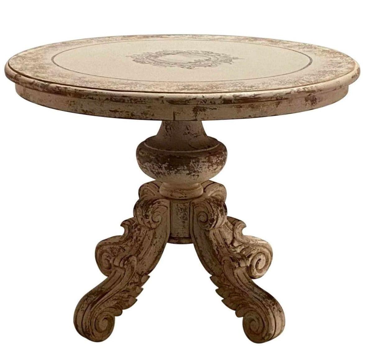 French Scroll Round Dining Table - Belle Escape
