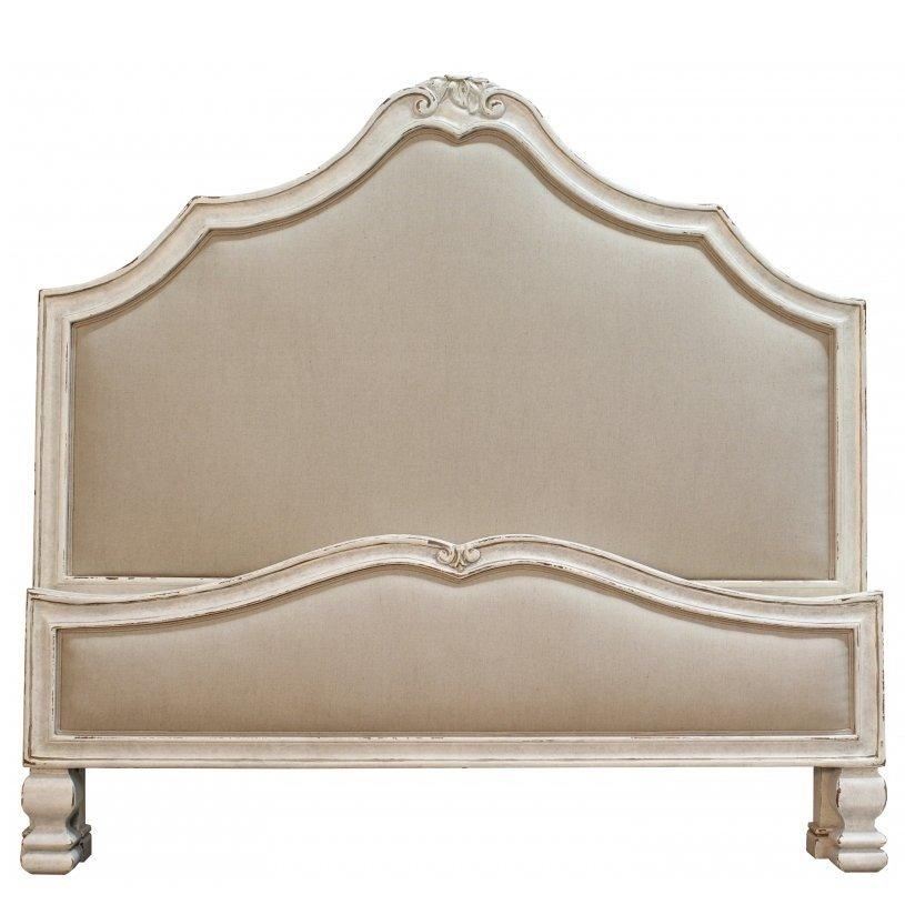 French Shabby Chic Upholstered Bed - Belle Escape