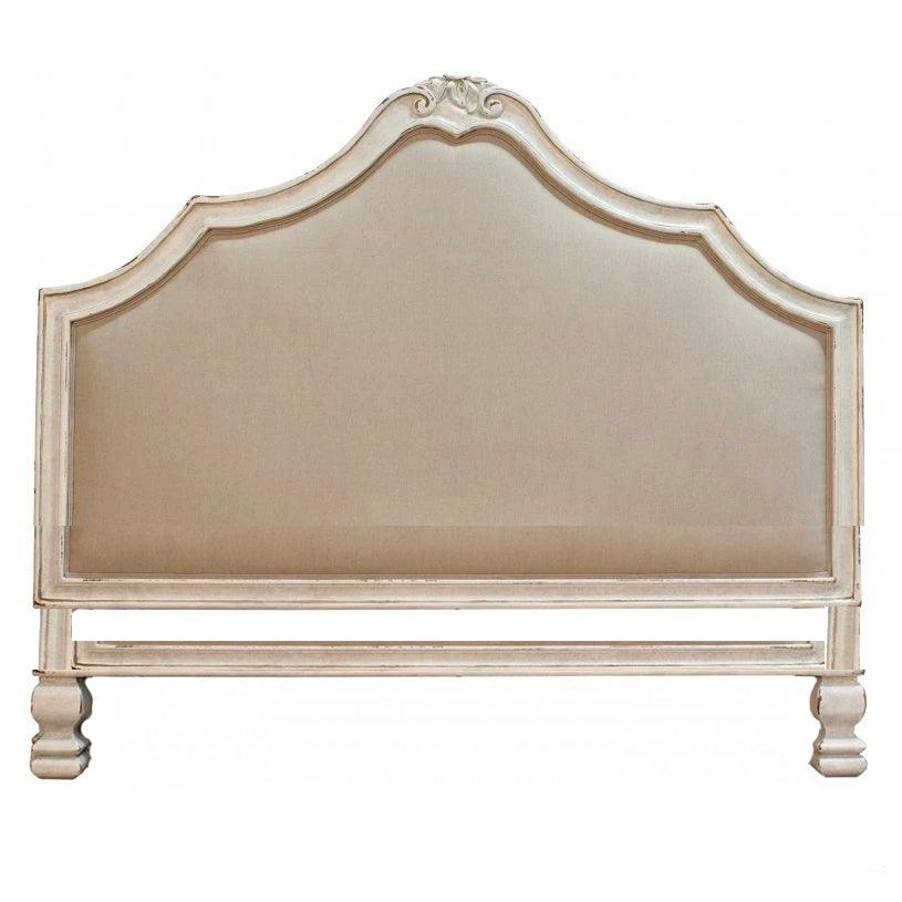 French Shabby Chic Upholstered Bed - Belle Escape