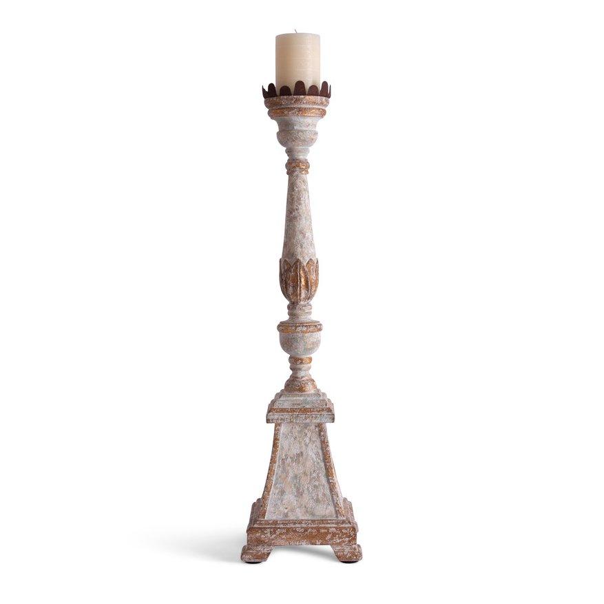 French White and Gold Candlestick - Belle Escape