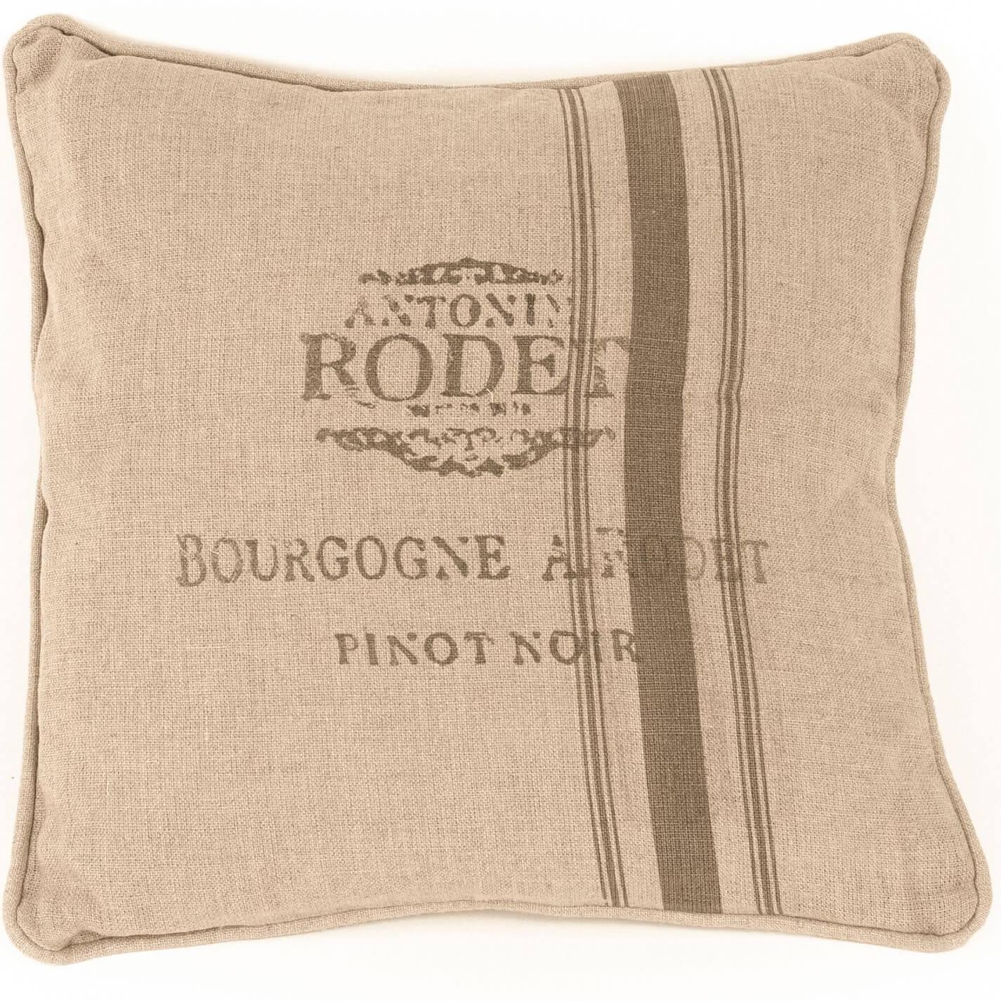 French Wine Label Pillow - Belle Escape