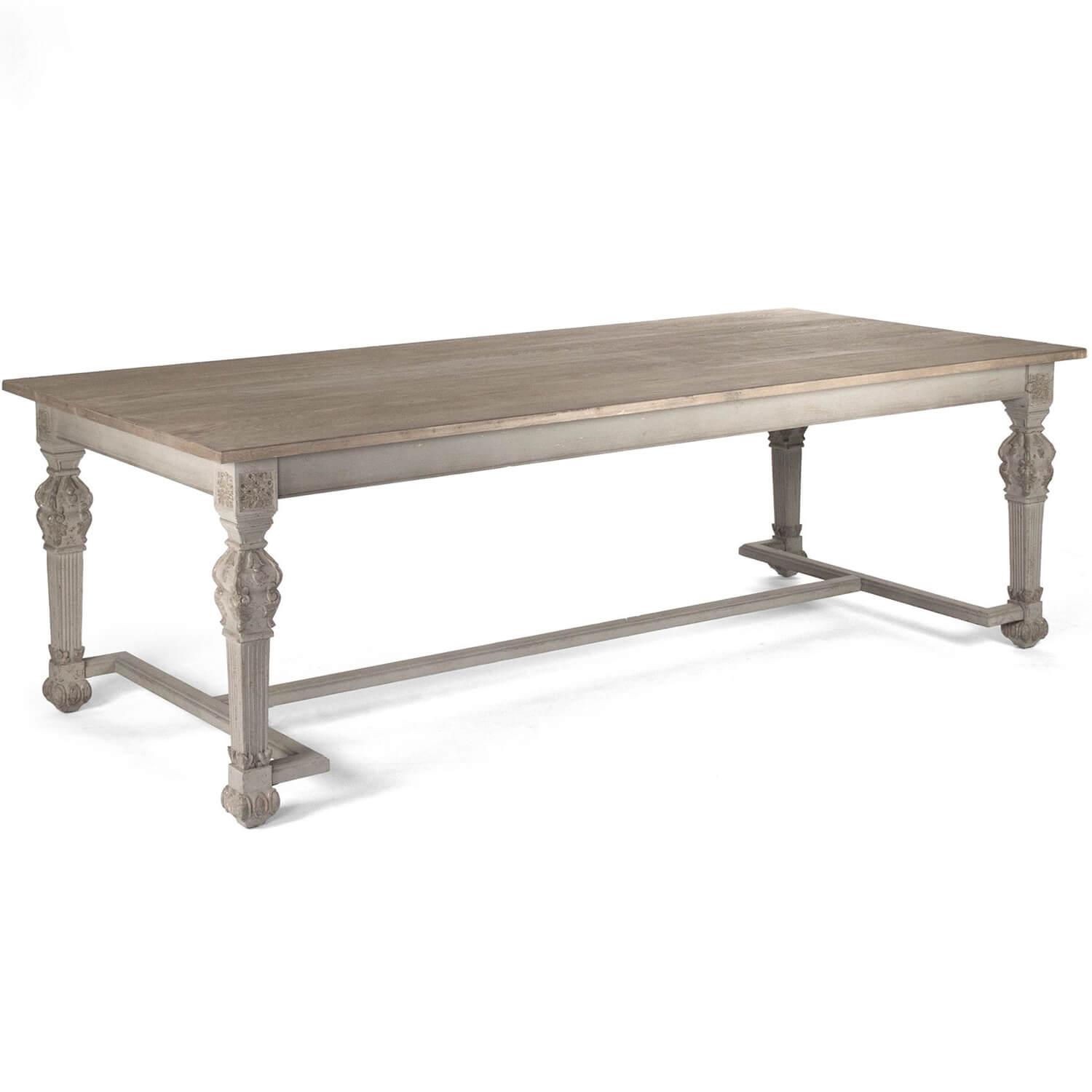 French Wood Top Dining Table - Belle Escape