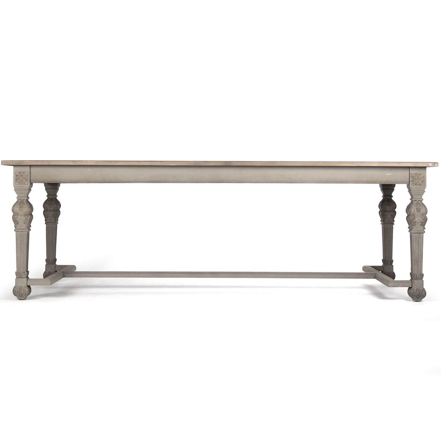 French Wood Top Dining Table - Belle Escape