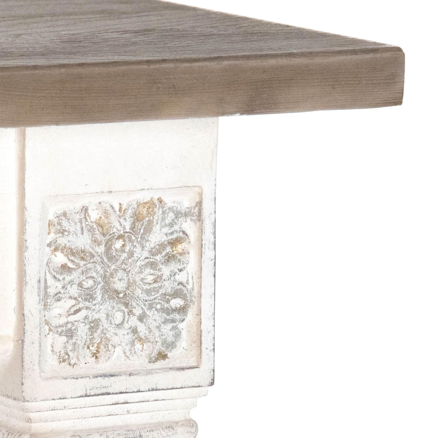 French Wood Top White Dining Table - Belle Escape