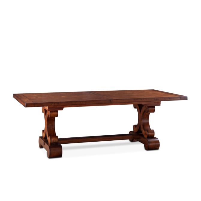 French Country Scroll Pedestal Dining Table