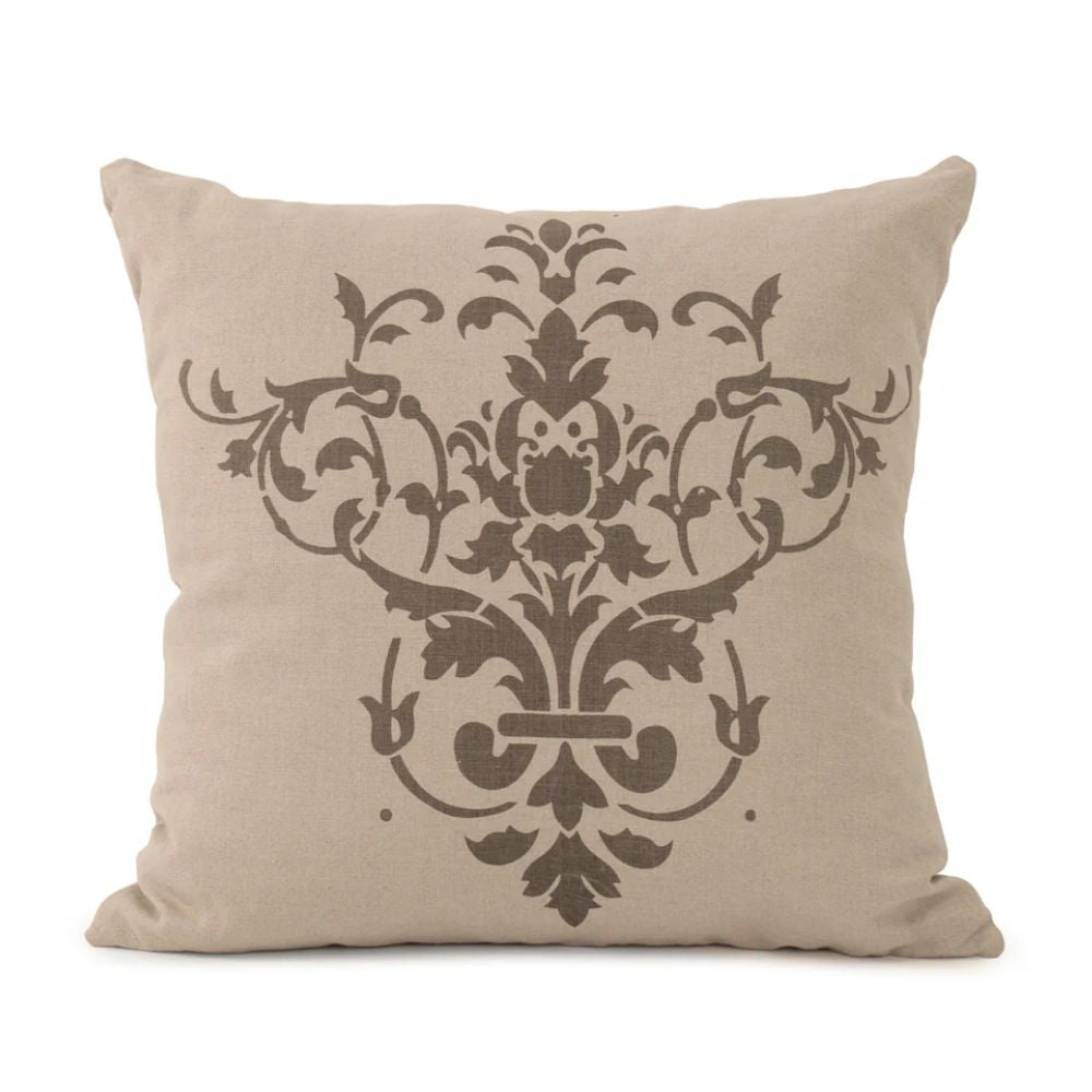 French Scroll Linen Pillow