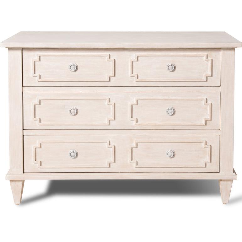 Giselle Whitewashed French Country Chest - Belle Escape
