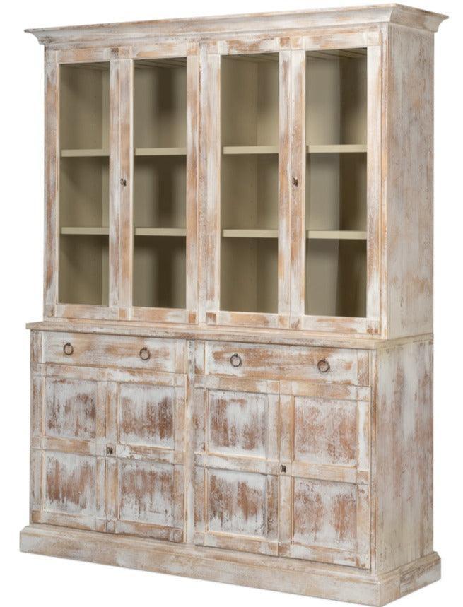 Glass Front Cabinet with Drawers - Belle Escape