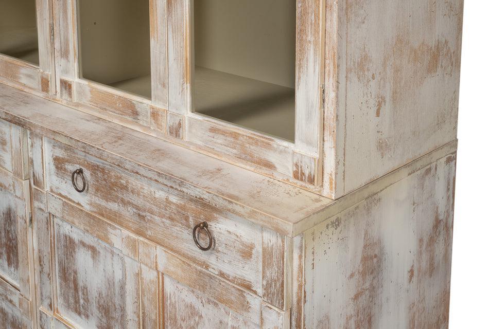 Glass Front Cabinet with Drawers - Belle Escape