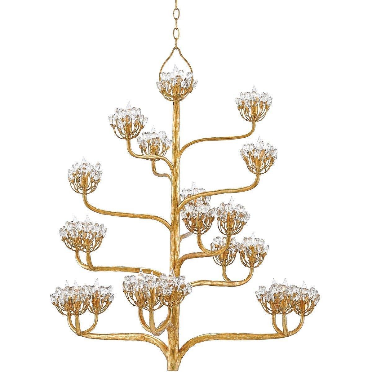 Gold Agave Floral Chandelier - Belle Escape