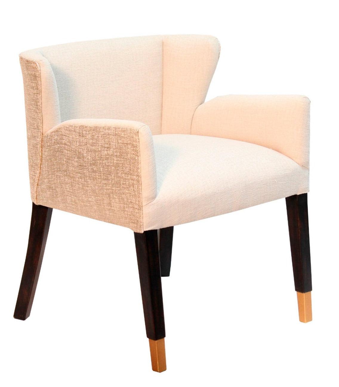 Gold Tipped Leg Upholstered Dining Chair - Belle Escape