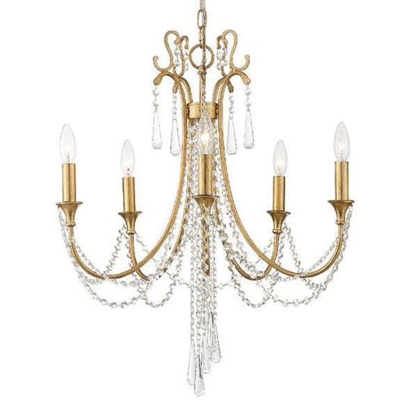 Golden Crystal Collier Chandelier - Belle Escape