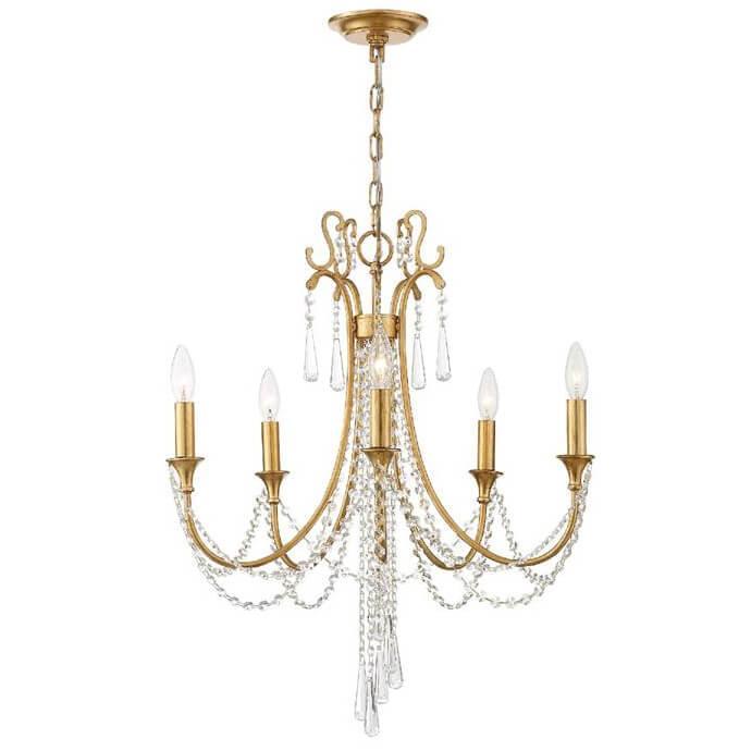 Golden Crystal Collier Chandelier - Belle Escape