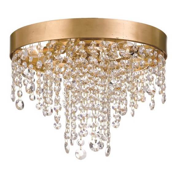 Golden Crystal Rainfall Ceiling Mount - Belle Escape