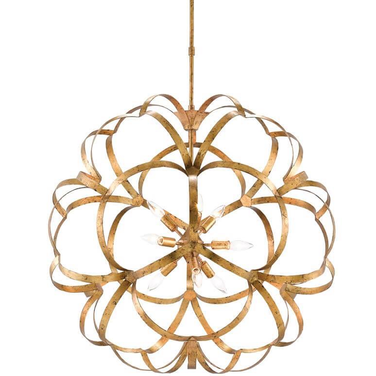 Golden Flora Contemporary Chandelier - Belle Escape