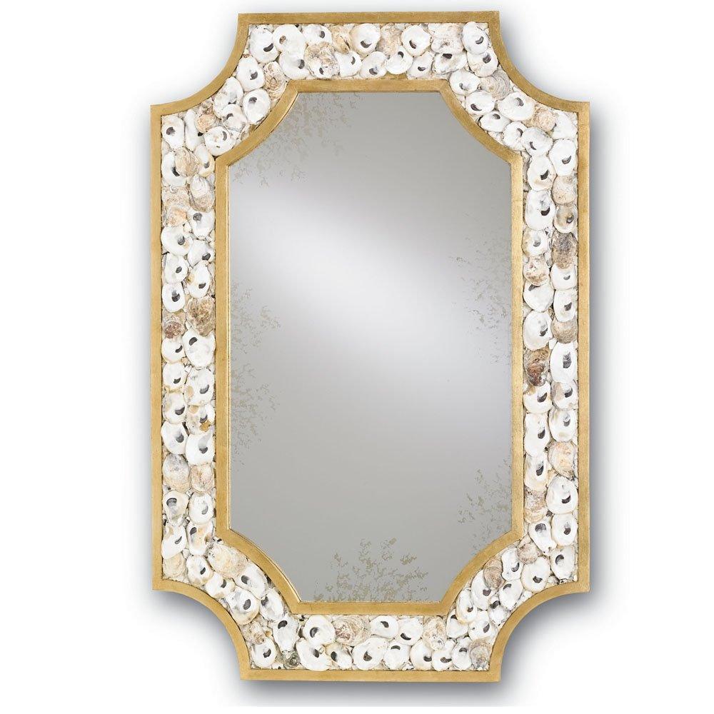 Golden Oyster Shell Encrusted Mirror - Belle Escape