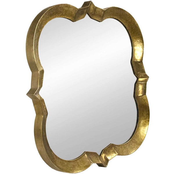 Gold Quatrefoil Mirror Vintage French