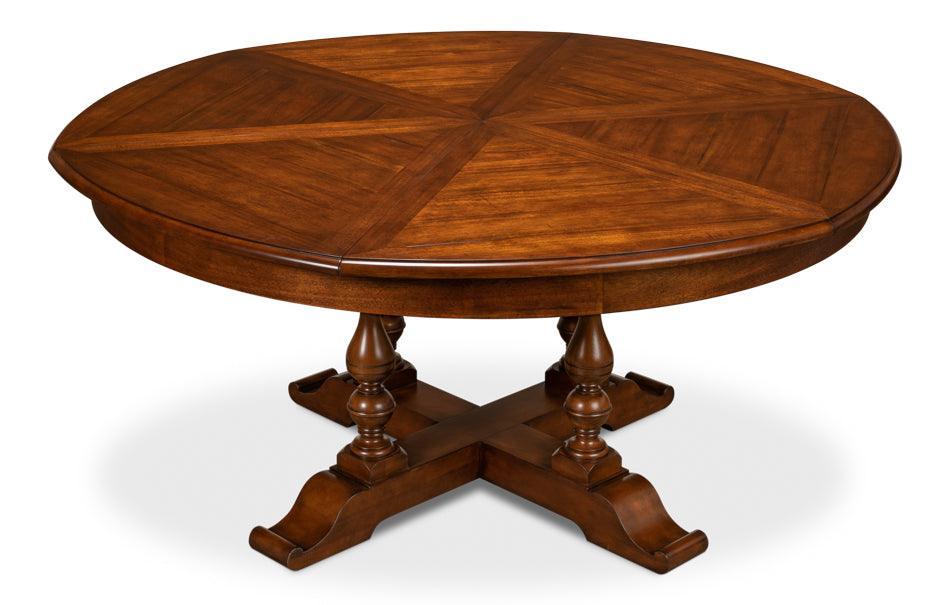 Golden Walnut Jupe Dining Table - Belle Escape
