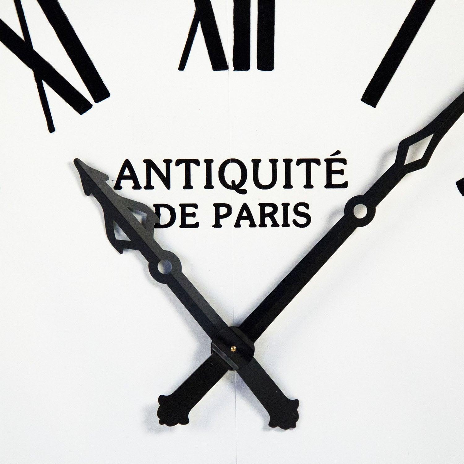 Grand Parisian Blanc et Noir Wall Clock - Belle Escape