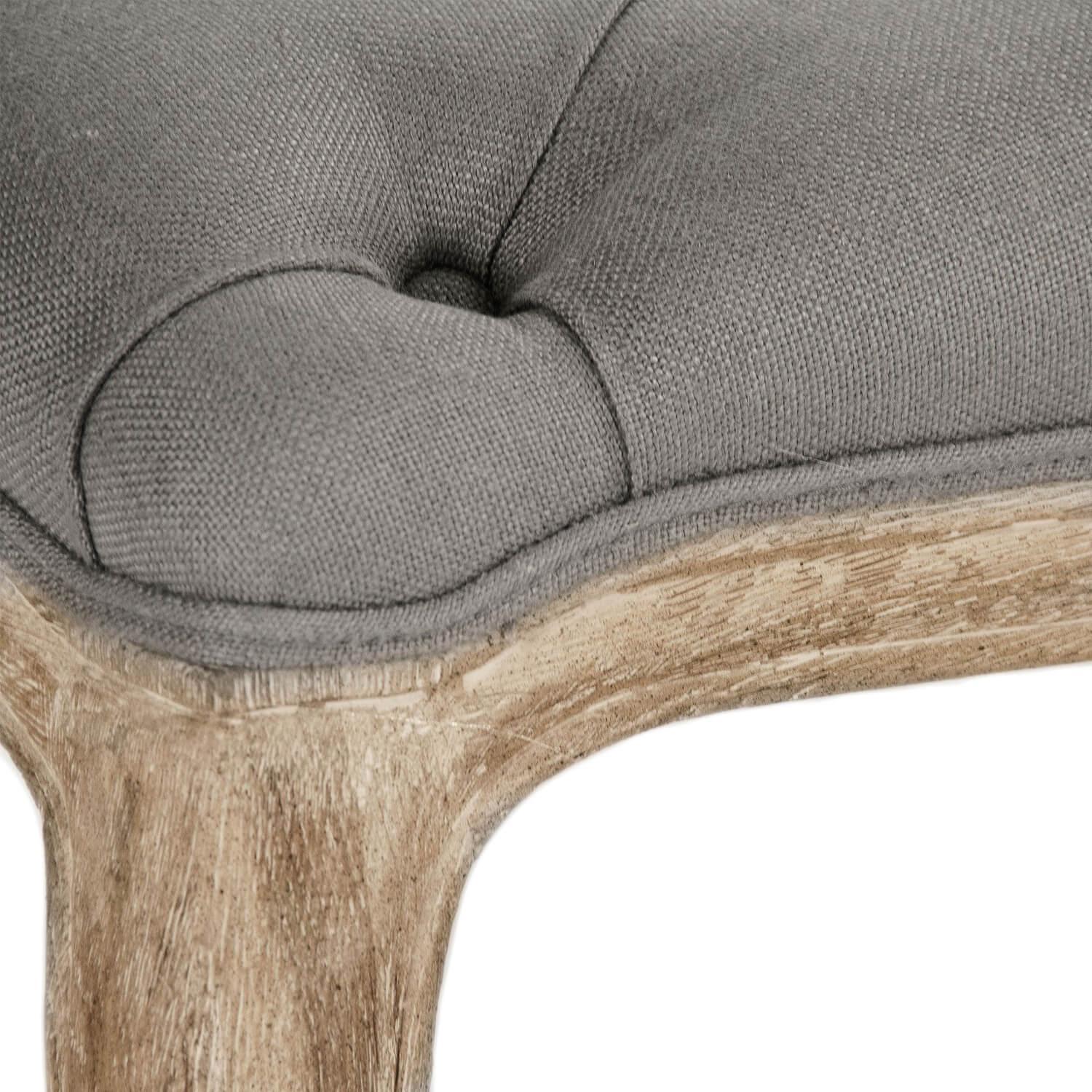 Gray Maison Tufted Ottoman - Belle Escape