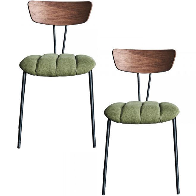 Green Mid Century Side Chairs - Pair - Belle Escape