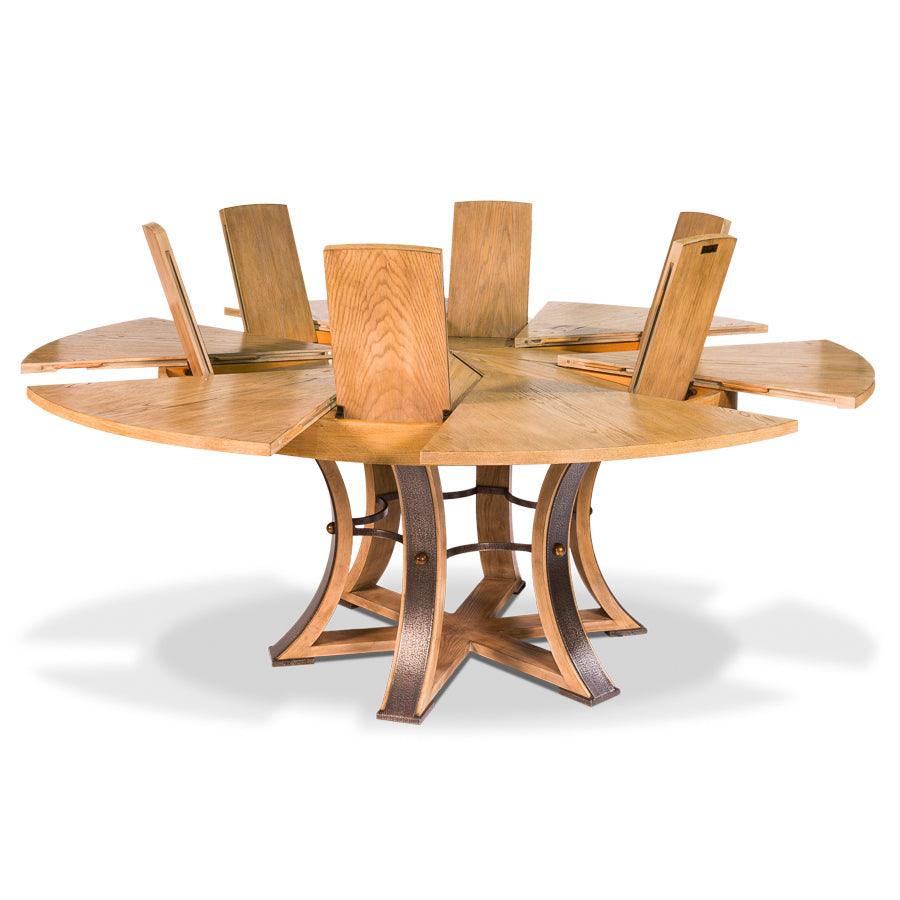 Heather Beige Tower Jupe Dining Table - Belle Escape