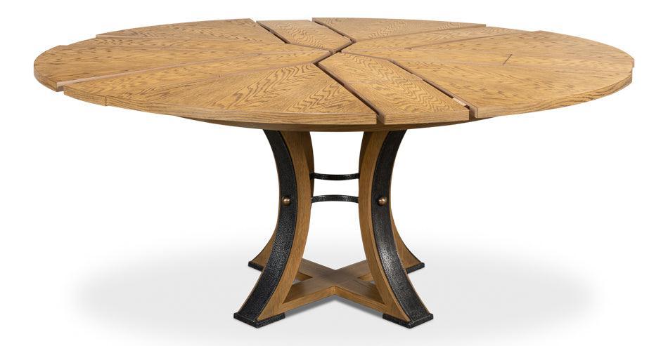Heather Beige Tower Jupe Dining Table - Belle Escape