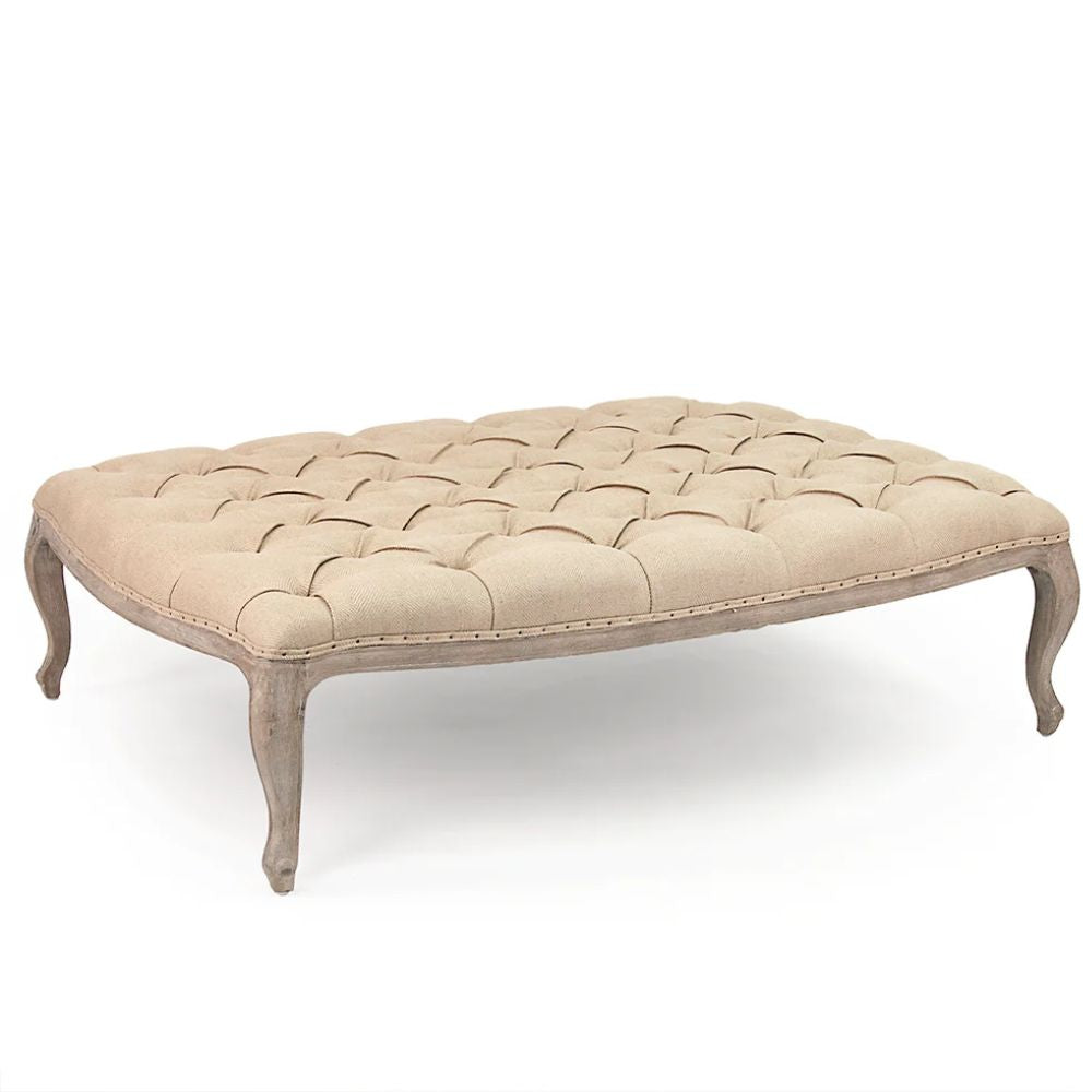 Hemp Tufted Ottoman