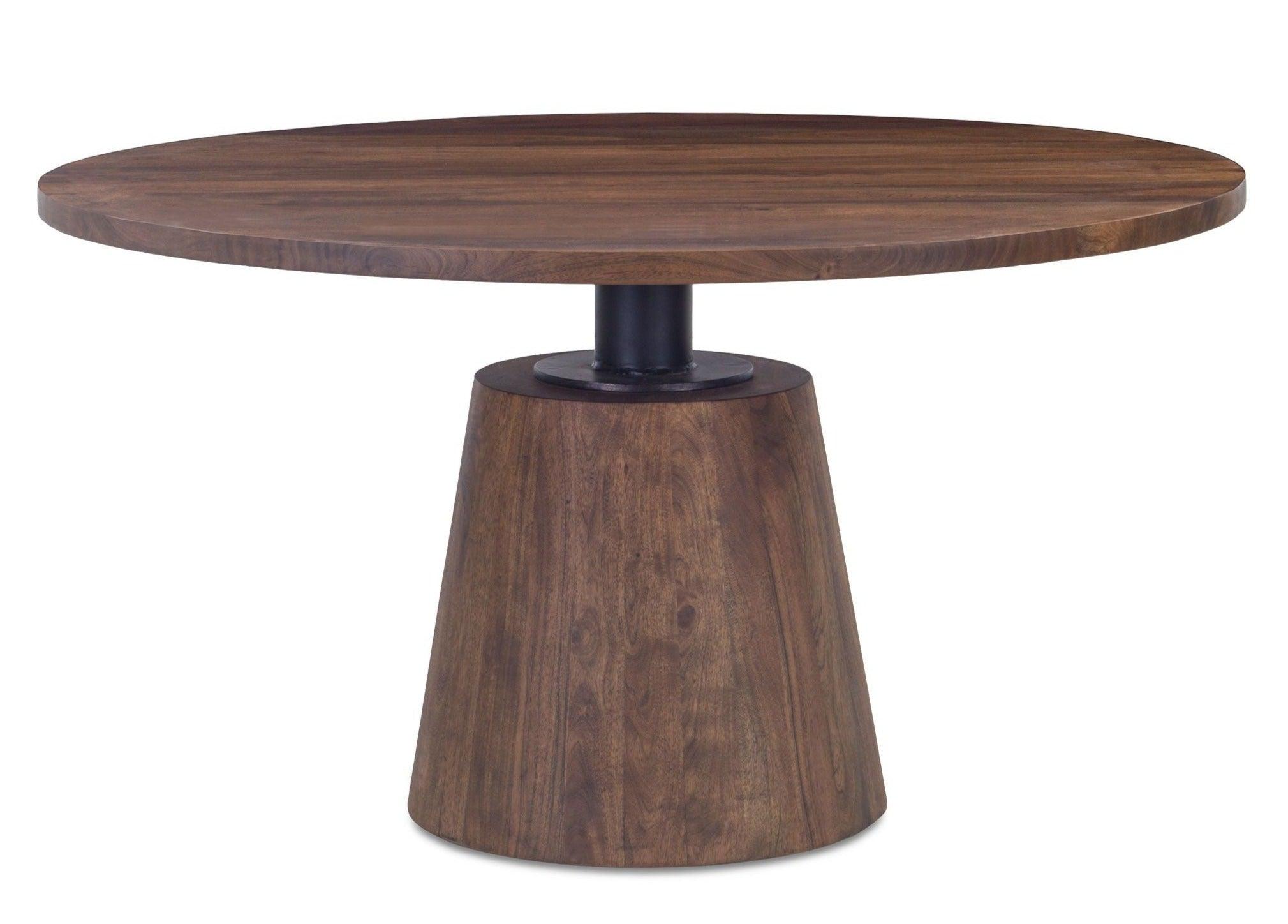 Industrial Modern Acacia Wood Dining Table - Belle Escape