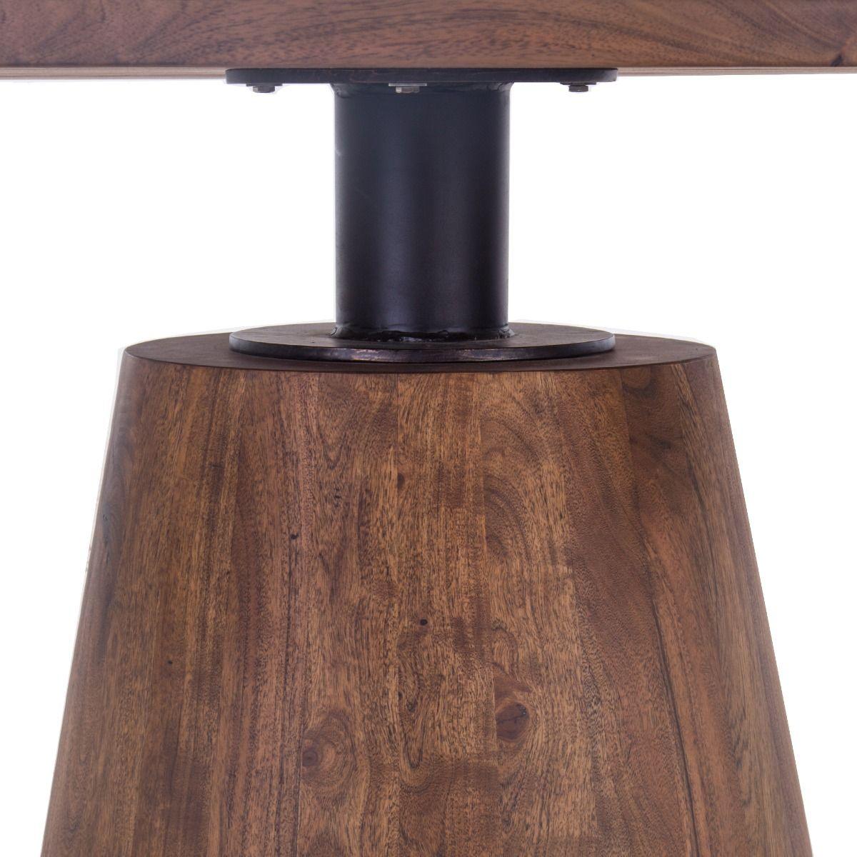 Industrial Modern Acacia Wood Dining Table - Belle Escape