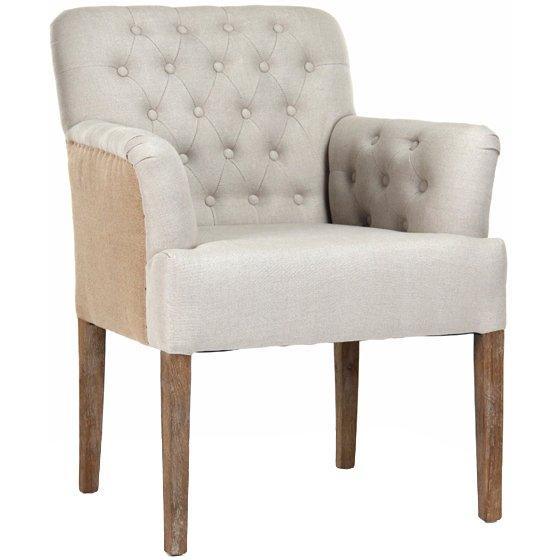 Jute and Linen Tufted Chair - Belle Escape