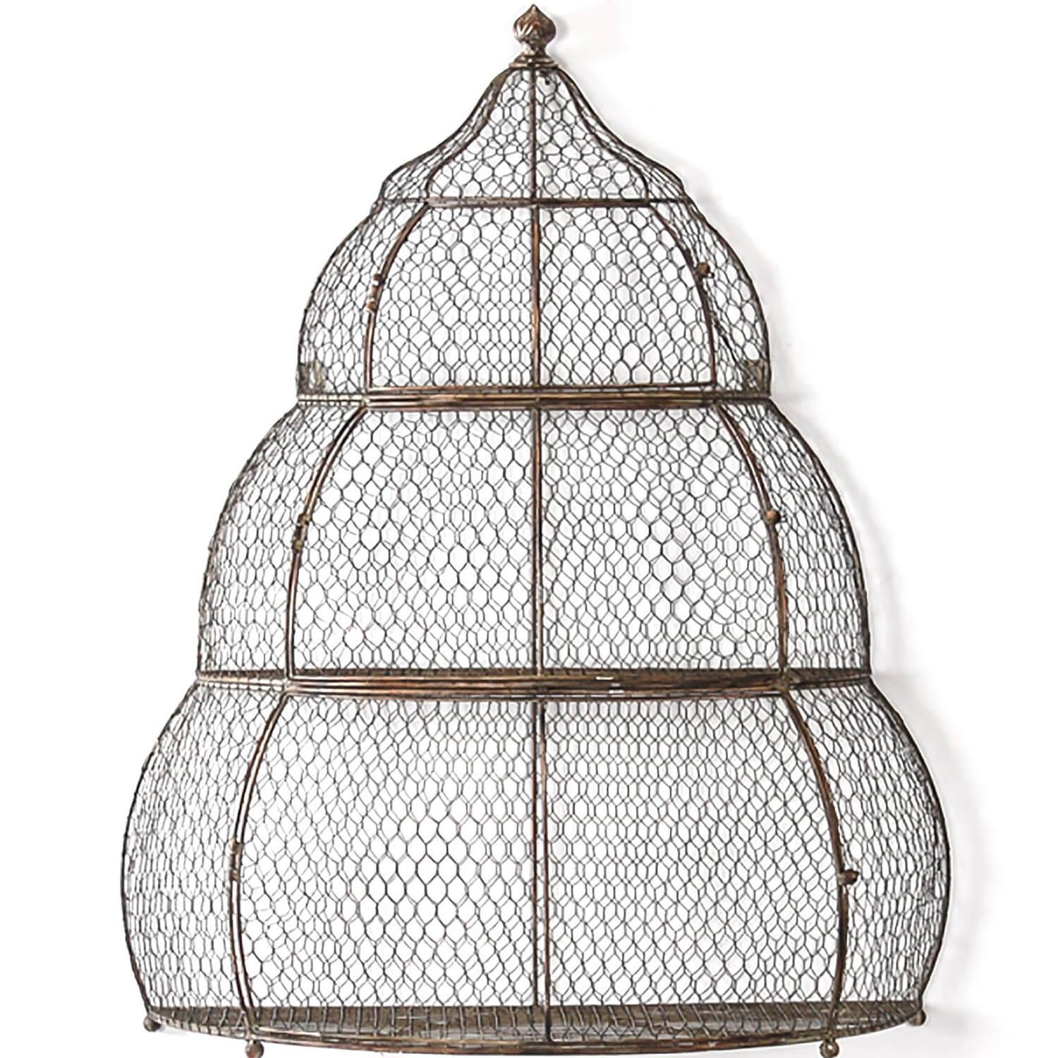 Large Iron Birdcage Aviary Shelf - Belle Escape