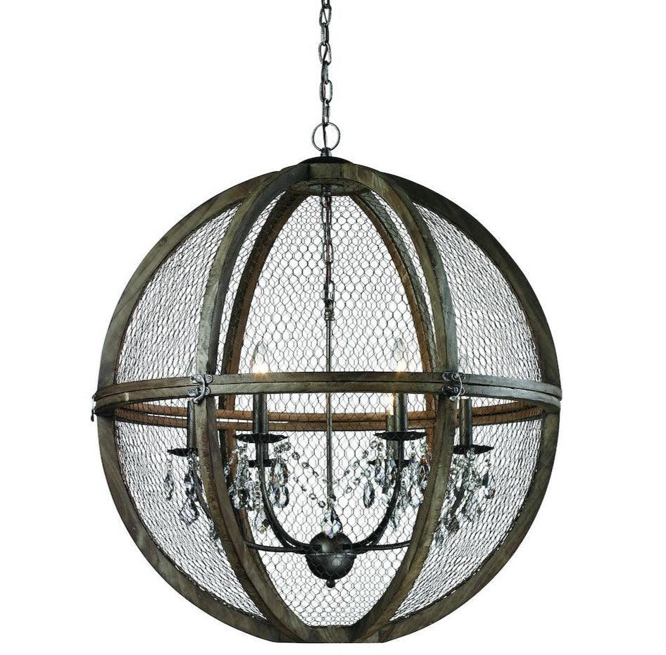 Large Renaissance Wire Mesh Chandelier - Belle Escape