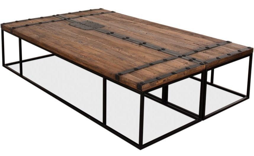 Large Wooden Chateau Doors Coffee Table - Belle Escape