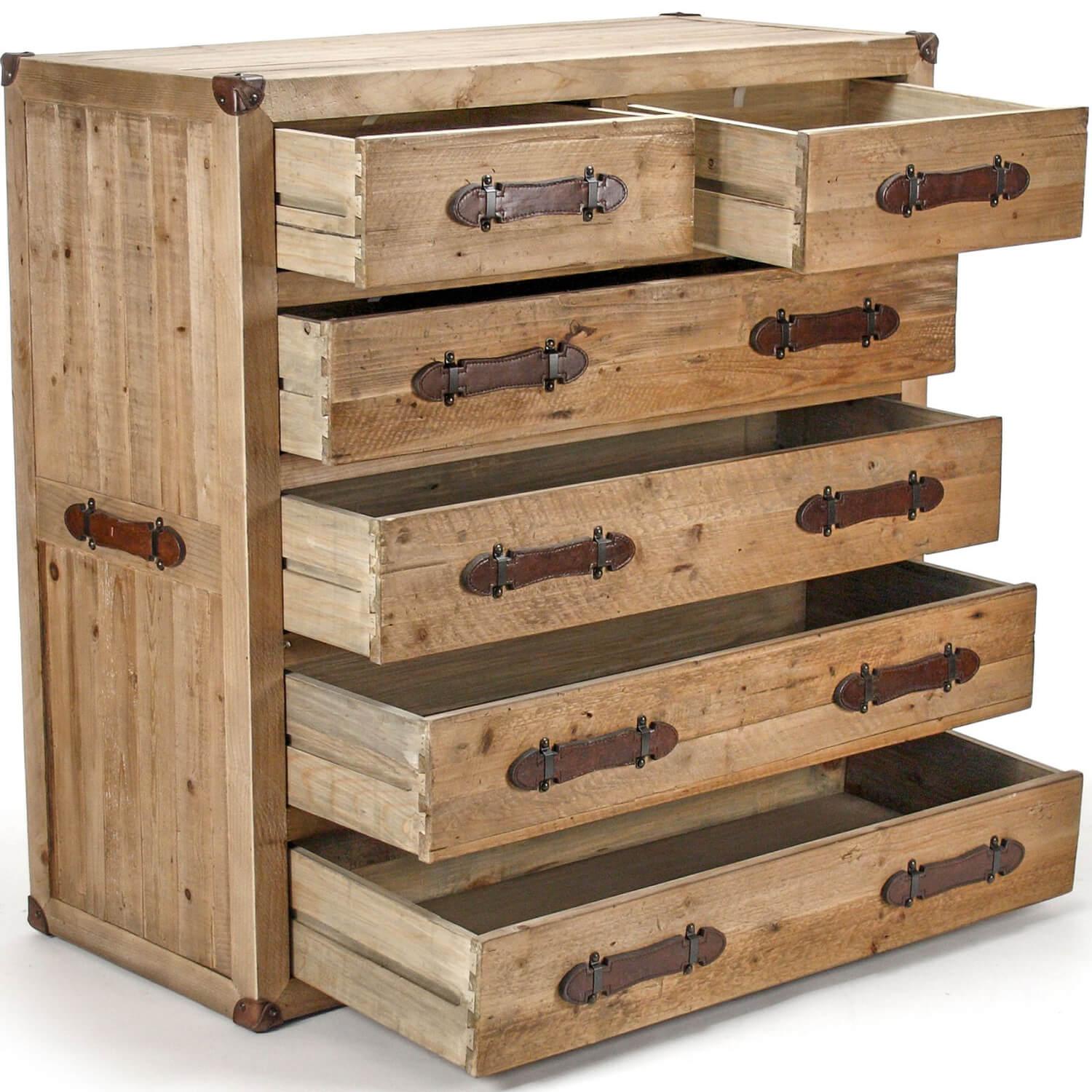 Leather Handled Wood Chest - Belle Escape