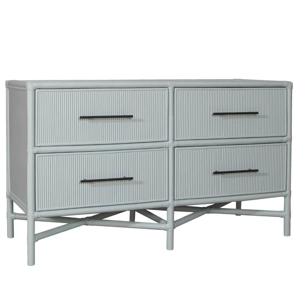Seabrook Reeded Rattan Bamboo Dresser