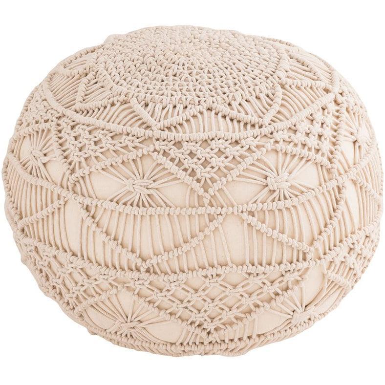 Lilou Boho Woven Pouf - Belle Escape