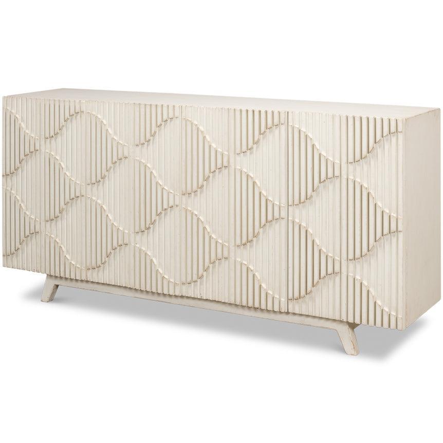 Lola Contemporary Antique White Sideboard - Belle Escape