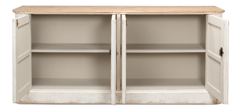 Long Wood Top Farmhouse Sideboard - Belle Escape