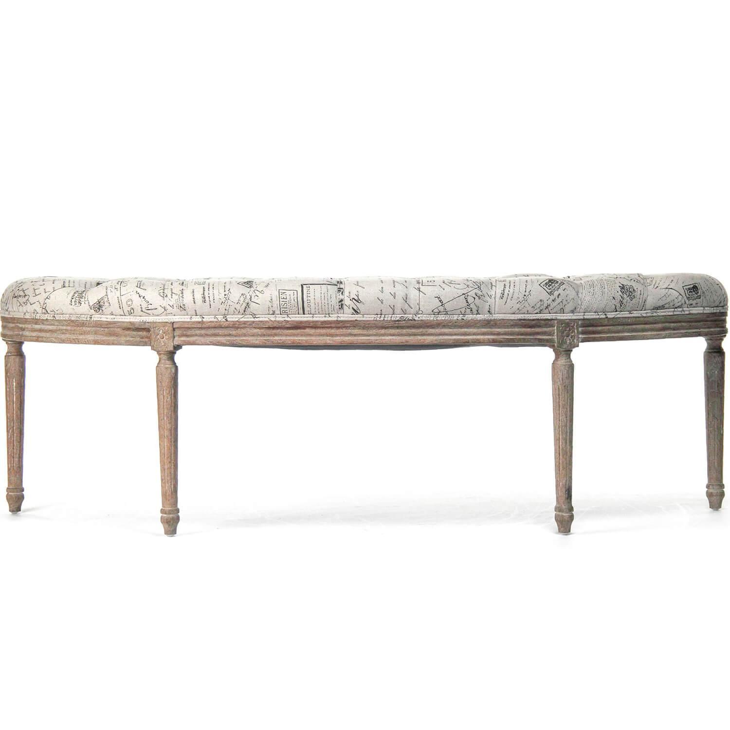 Louis French Script Bench - Belle Escape