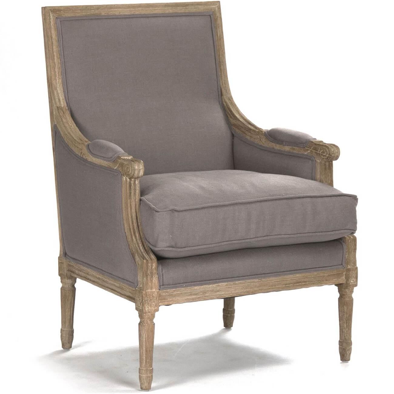 Louis Gray Club Chair - Belle Escape