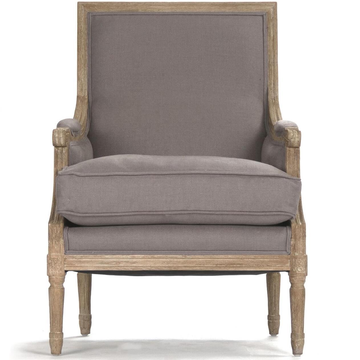 Louis Gray Club Chair - Belle Escape