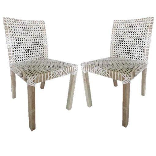 Lulu White Boho Chairs - Belle Escape