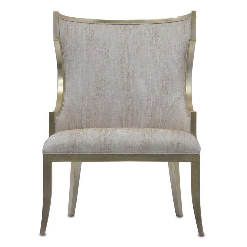 Luminous Silvery Gold wing Chair - Belle Escape