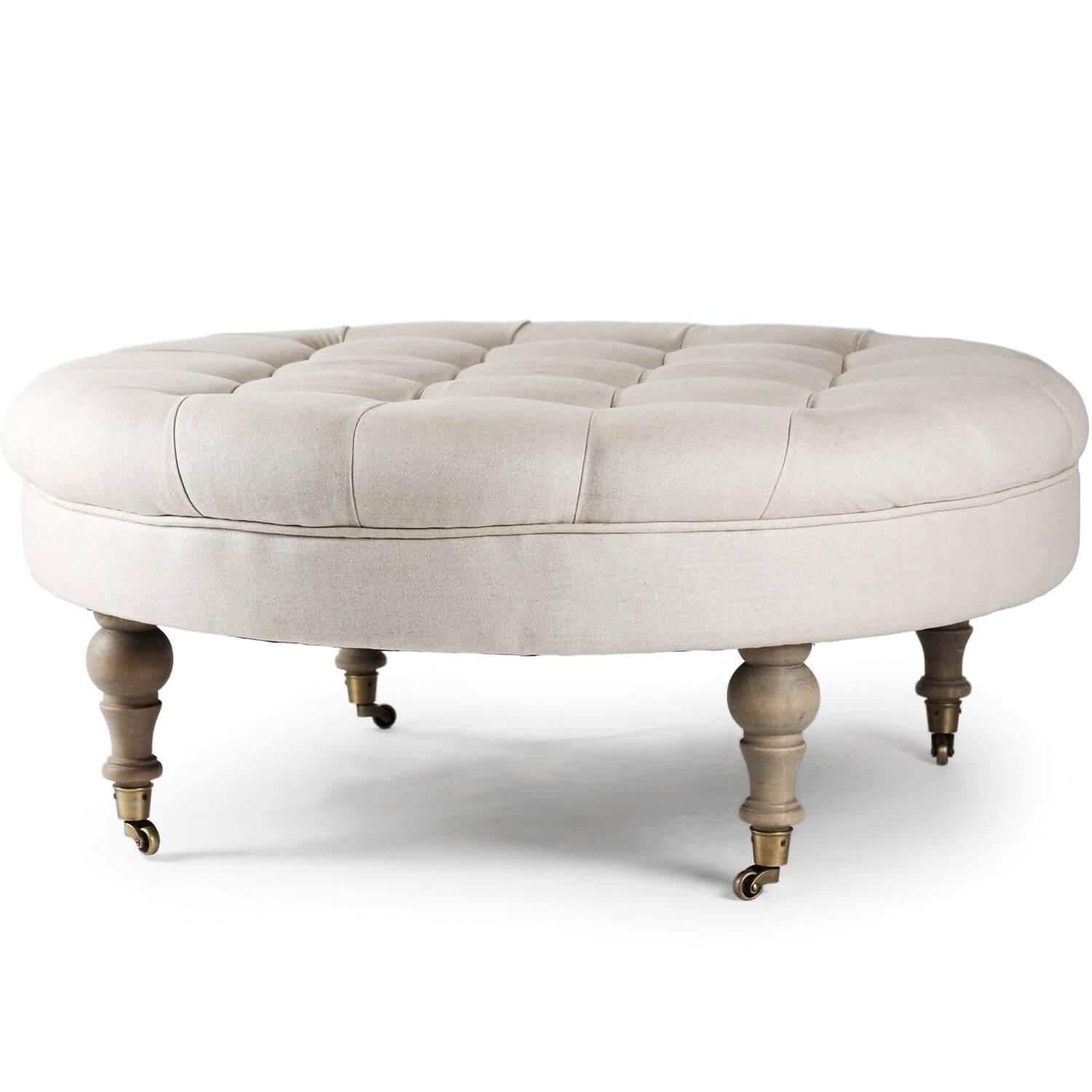 Maison Tufted Round Ottoman - Belle Escape