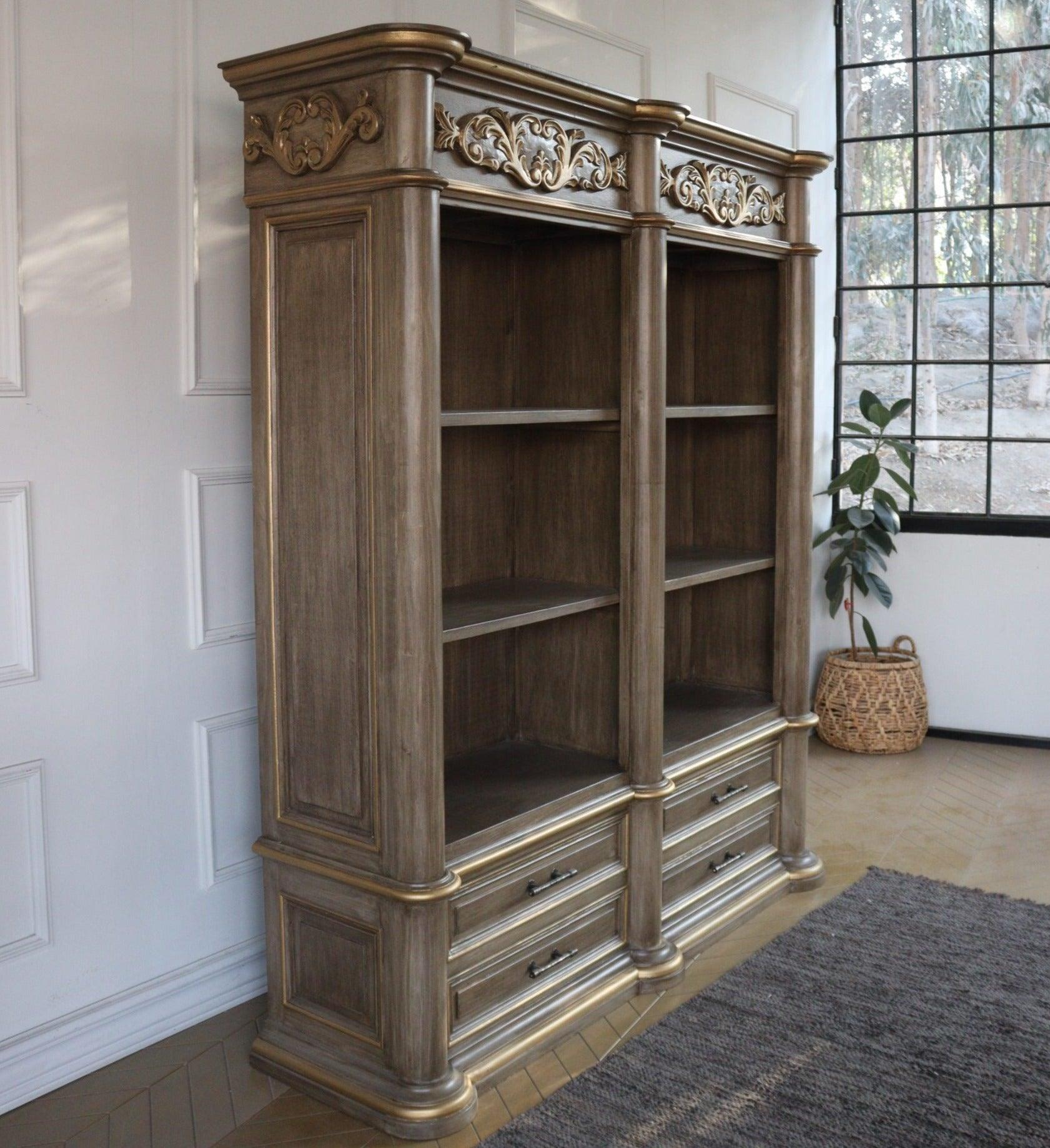 Majestic Gilded French Chateau Hutch - Belle Escape