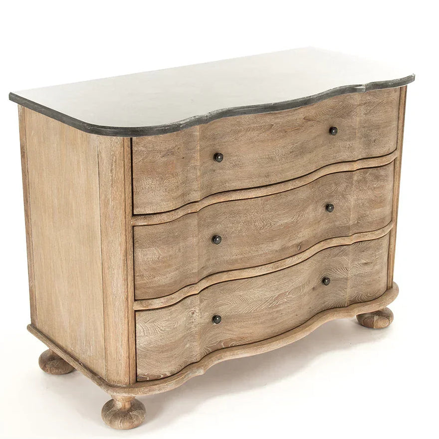 Stone Top Gray Oak Chest