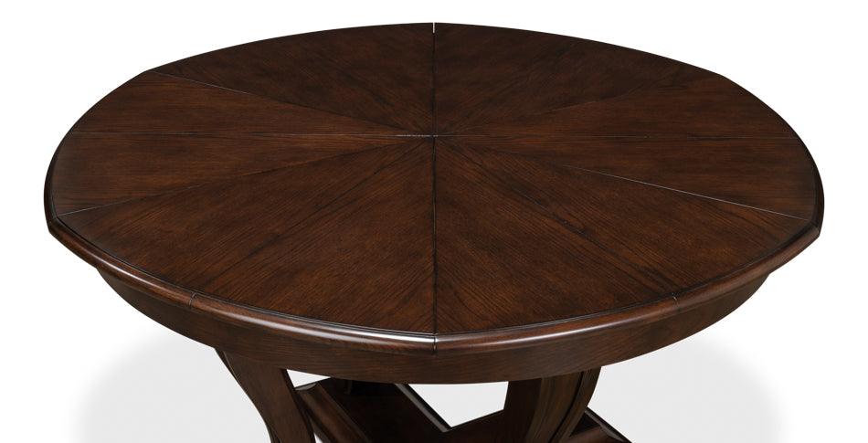 Metropolitan Dark Oak Wood Jupe Dining Table - Belle Escape